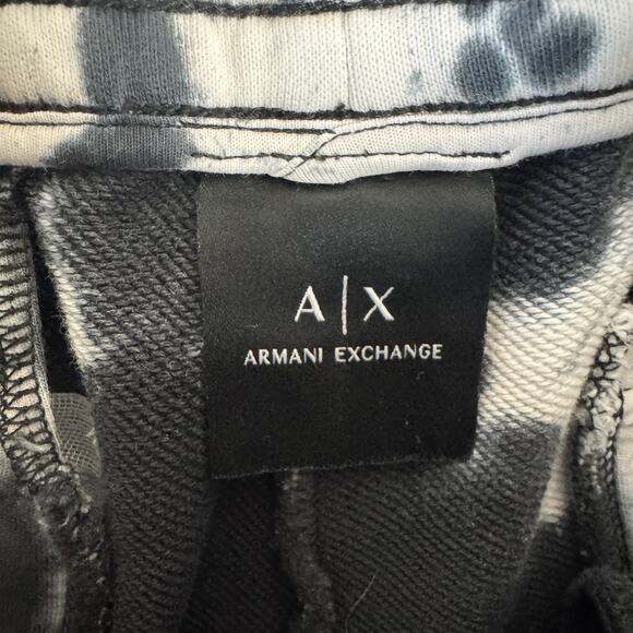 Armani Exchange Tie Dye Jersey Black 7" Shorts US Men's XS - Picture 3 of 7